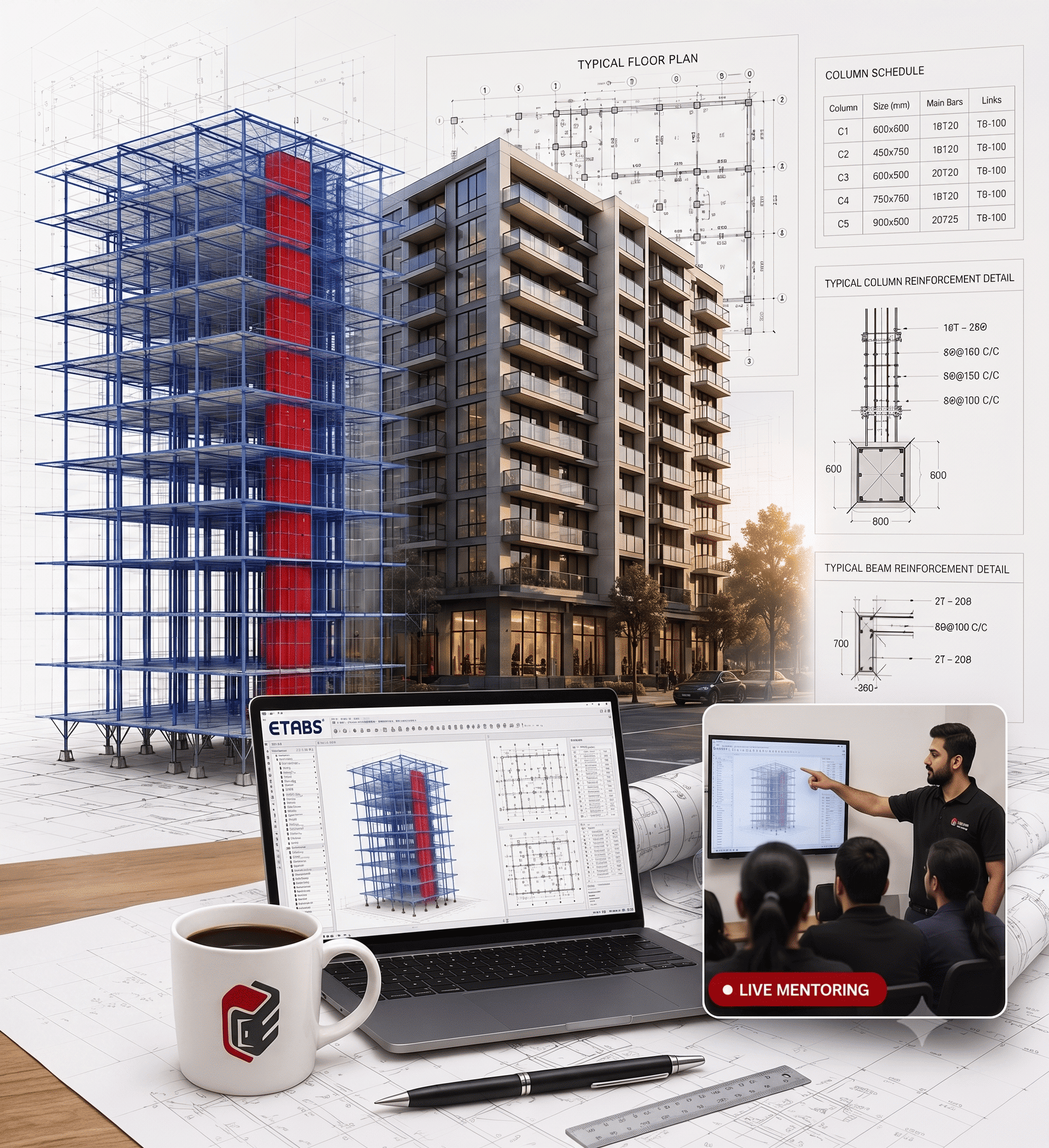 Live structural engineering mentoring session